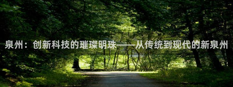 天辰娱乐海洋：泉州：创新科技的璀璨明珠——从传统到现代的新泉州