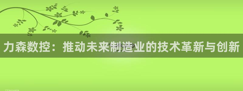 天辰臣娱乐：力森数控：推动未来制造业的技术革新与创新