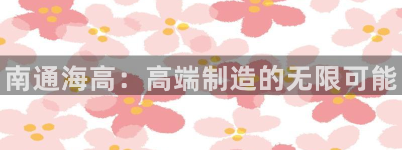 天辰娱乐海洋：南通海高：高端制造的无限可能