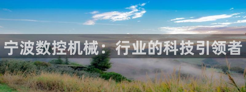 天辰娱乐酒店:宁波数控机械:行业的科技引领者