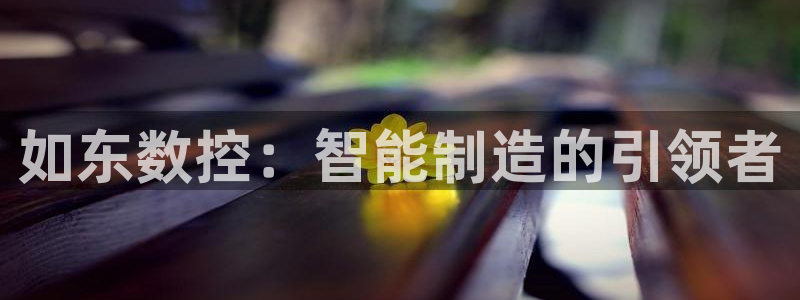 天辰娱乐地址：如东数控：智能制造的引领者